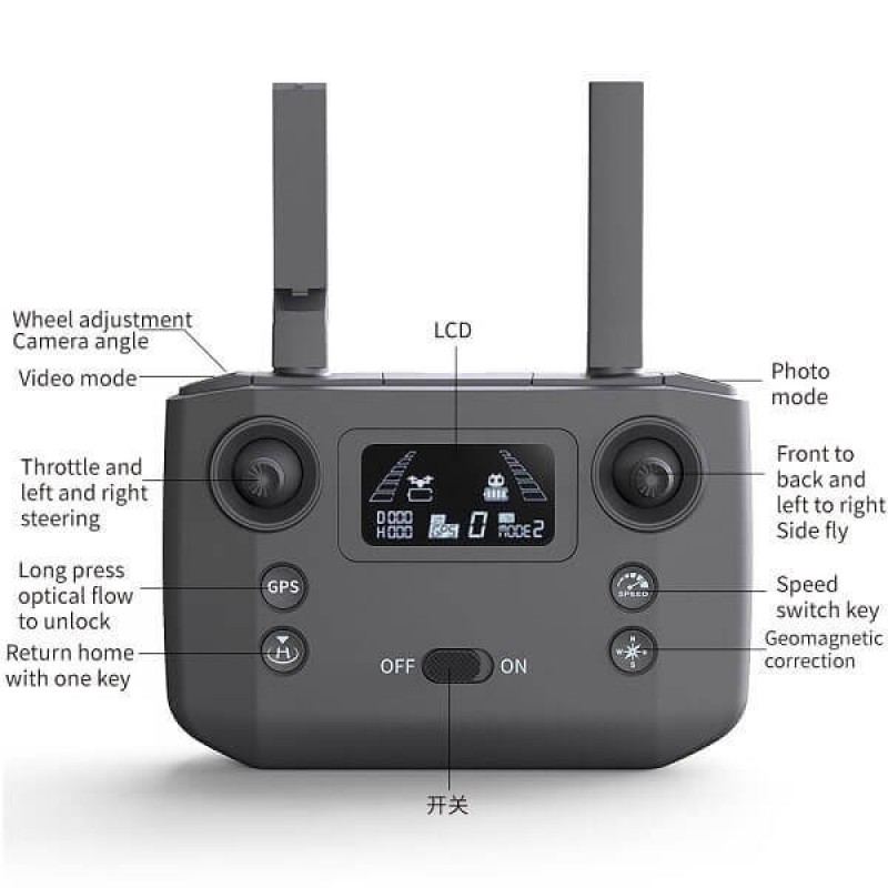 Квадрокоптер Kfplan KF101 Pro - дрон з 4K і HD камерами, EIS, FPV, GPS, БК мотори, до 1200м, 25 хвилин в сумці