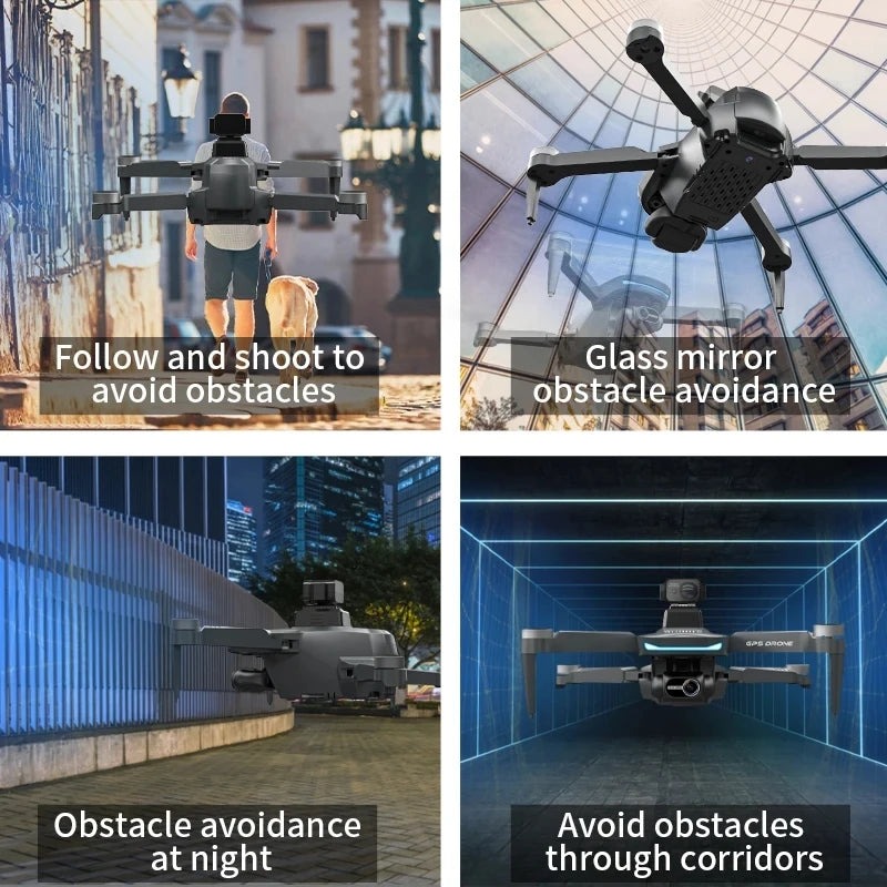 Квадрокоптер LZRC L200 PRO MAX - дрон 4K HD-камера,з 2-осьовим підвісом , з оглядом на 360°, GPS- з уникненням перешкод, Дальність 3000 м, Час польоту: 22 хв, Безколекторний двигун.