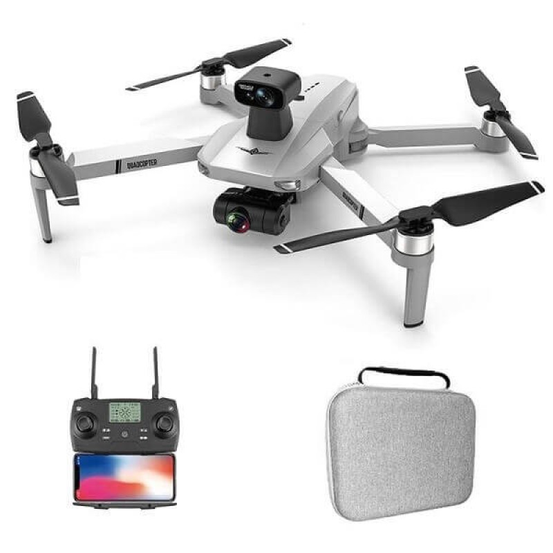 Квадрокоптер Kfplan KF102 Max Gray - дрон з 4K і HD камерами, EIS, FPV, GPS, БК мотори, запобігання перешкод, до 1200м, 25 хвилин в кейсі