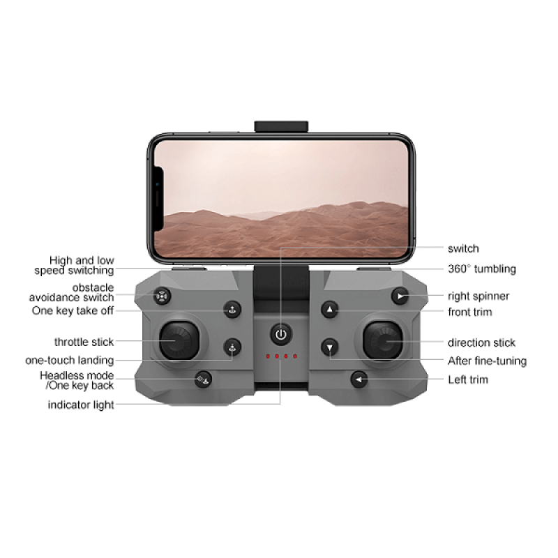 Квадрокоптер XKJ K6 Orange – дрон з 4K і HD камерами, FPV, запобігання перешкод, до 15 хвилин в кейсі