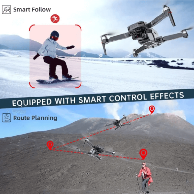 Професійний квадрокоптер KF101 Max S - дрони з камерою для обльоту території до 5 км, 3-осьовий підвіс, БК мотори до 25 хв. польоту