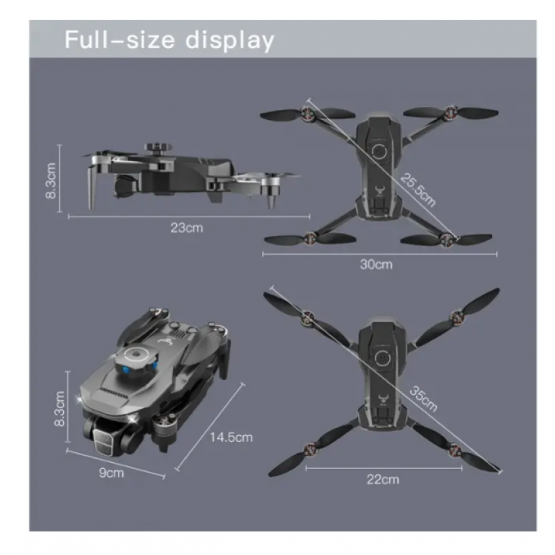 Квадрокоптер SG 101 Max - Безщітковий дрон з 4K камерою, БК, траєкторія польоту, режим headless mode, до 200 м, до 20 хв. польоту