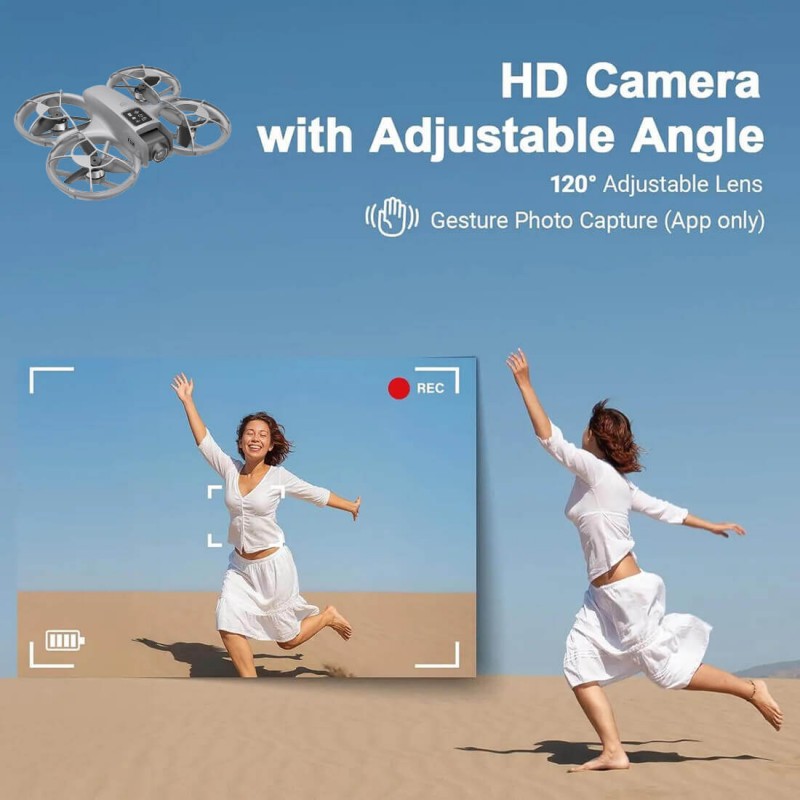 Квадрокоптер M23 - дрон з 4K камерою, FPV, пультом з екраном 4.5", безколекторними моторами, до 200 м, до 10 хвилин у кейсі (сірий)