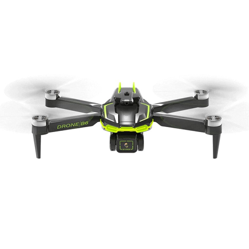 Квадрокоптер XKRC B6 − дрон з 6K і HD камерами, GPS, БК мотори, запобігання перешкод, до 300м, 20 хв у кейсі
