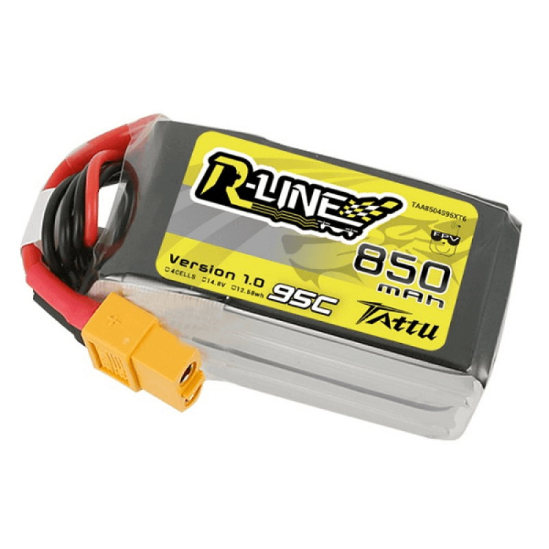 Акумуляторна батарея Tattu R-Line на 850mAh 4S 14.8V 95C для квадрокоптера DarwinFPV BabyApe II