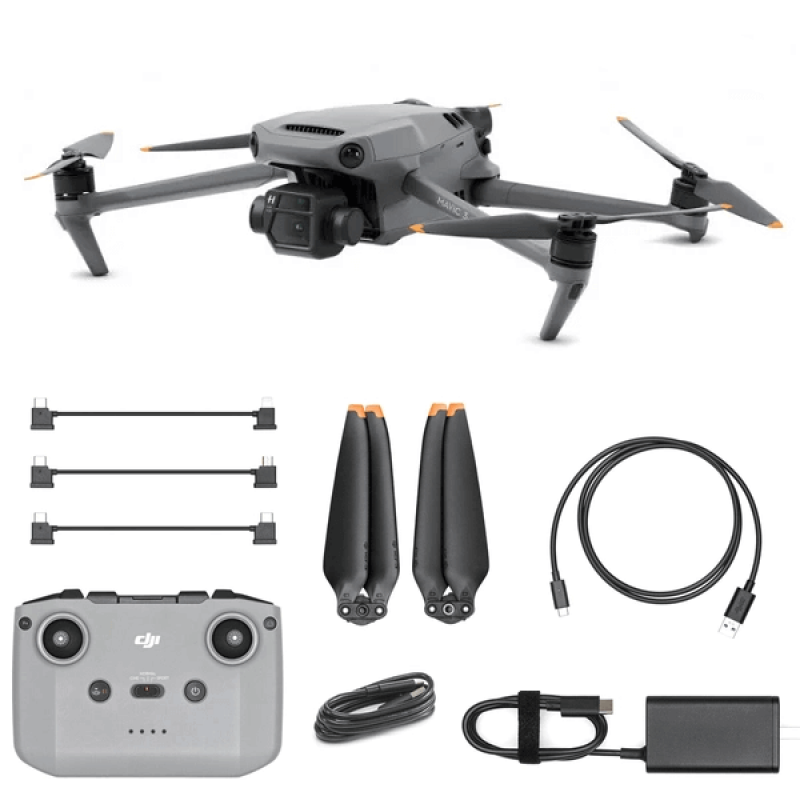 Квадрокоптер DJI Mavic 3 (CP.MA.00000447.02) − дрон з 5.1K камерою на 20 Мп, GPS, БК мотори, до 30 км, 46 хвилин