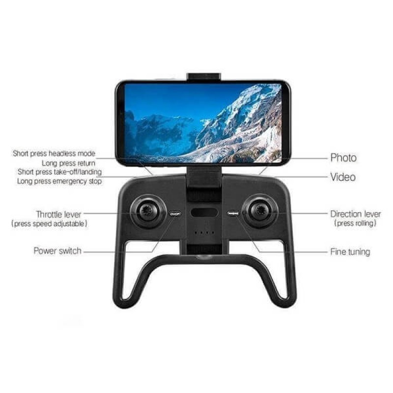 Квадрокоптер Ladybird R8 White - дрон з 4K і HD камерами, FPV, барометр, до 15 хвилин в кейсі