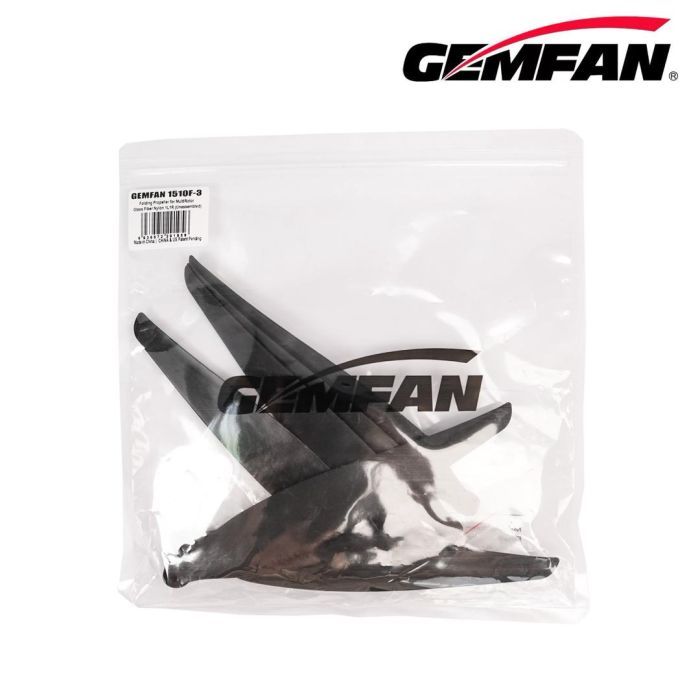 Пропелер для дрона Gemfan F1510 Folding 3 Blade Glass Fiber Nylon - Black 1CW + 1CCW (PMGNF1510-3A2)