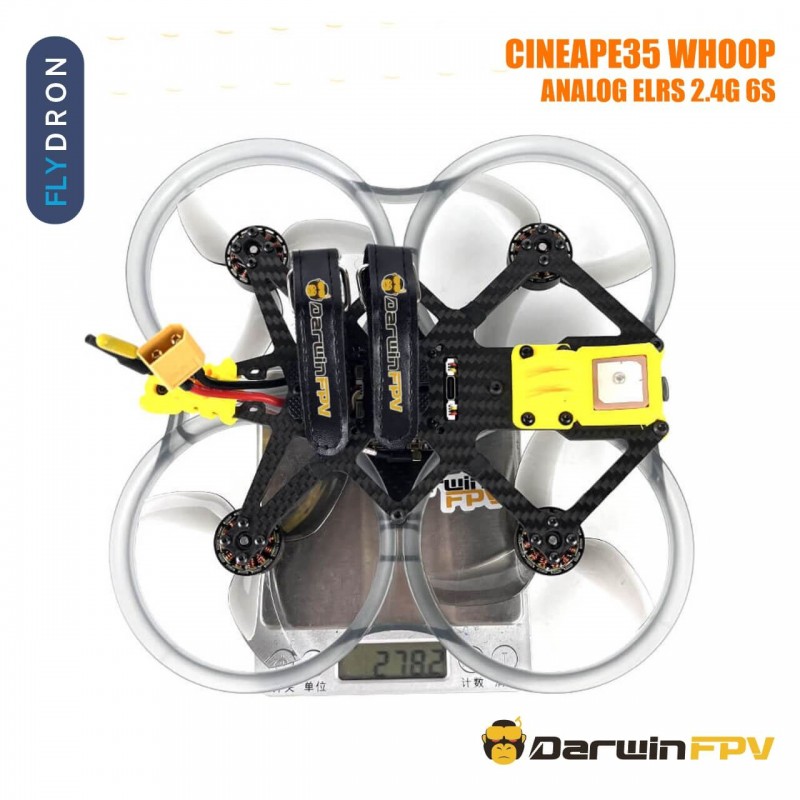Квадрокоптер DarwinFPV CineApe35 Whoop Analog ELRS 2.4G 6S – FPV-дрон, 3,5-дюймовий, БК мотори, GPS, до 10 хвилин, до 3 км