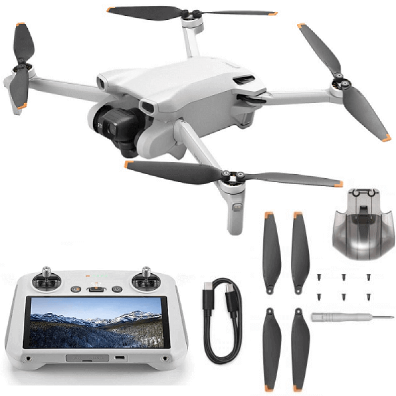 Квадрокоптер DJI Mini 3 DJI RC (CP.MA.00000587.01) - дрон з 4K камерою, FPV, GPS, БК мотори, до 10 км, 38 хвилин
