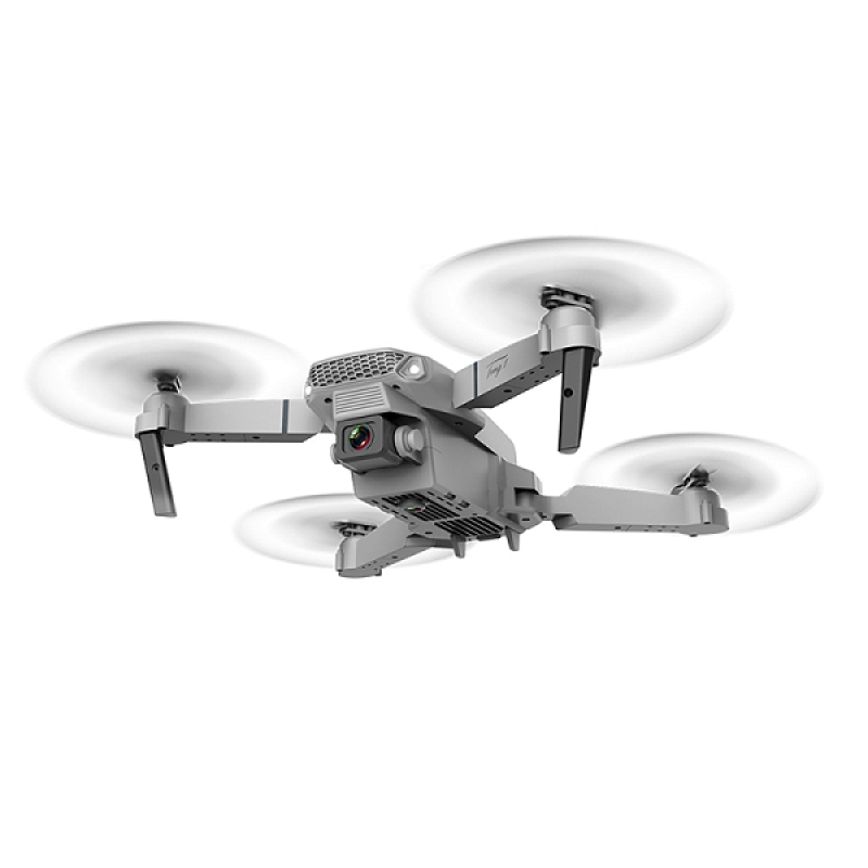 Квадрокоптер RC E88 Pro Gray - дрон з 4K і HD камерами, FPV, барометр, до 15 хвилин в кейсі + злітний майданчик