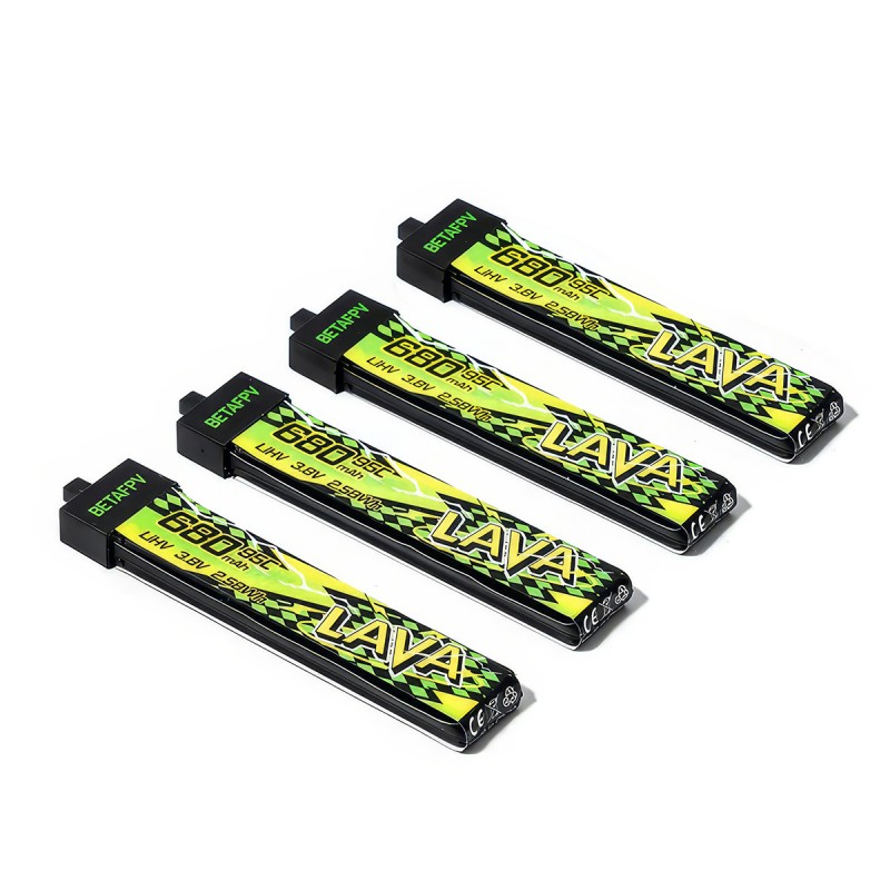 Акумуляторна батарея 4 шт 680 mAh 1S BT2.0 для квадрокоптера BetaFPV Air75/Meteor75 Pro (до 7 хвилин польоту)