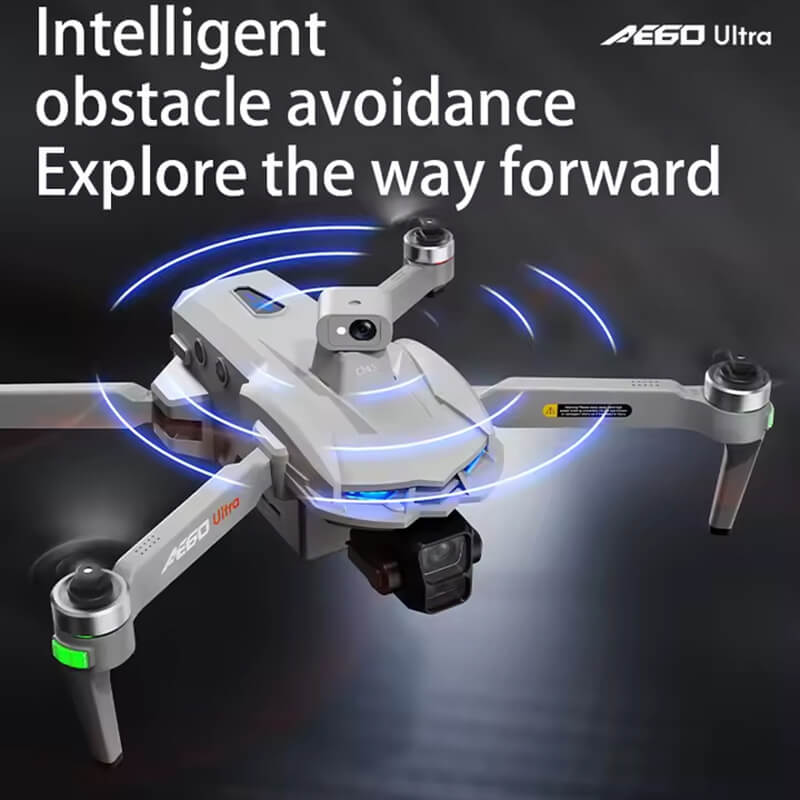 Квадрокоптер AE60 Ultra— дрон з 4K камерою, FPV, GPS, 3-осьовим підвісом, сенсорним пультом керування 7.2", з уникненням перешкод, до 8 км, до 29 хвилин польоту, з сумкою