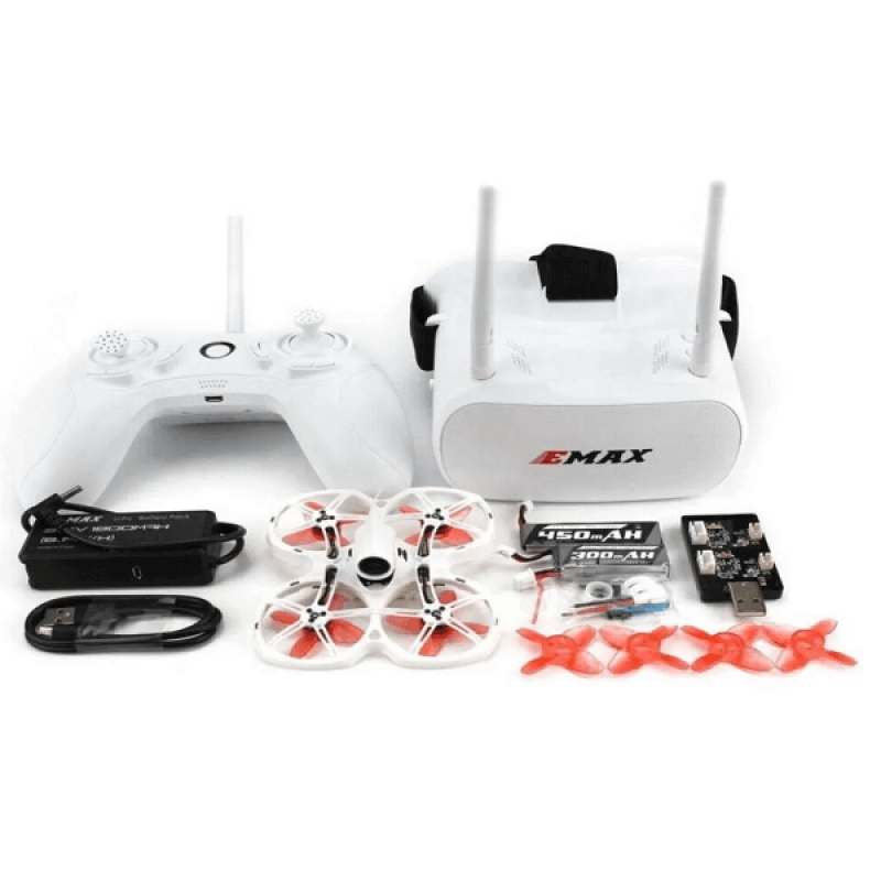 Квадрокоптер Emax Tinyhawk II RTF Kit – FPV дрон з камерою, БК моторами, окулярами і кейсом