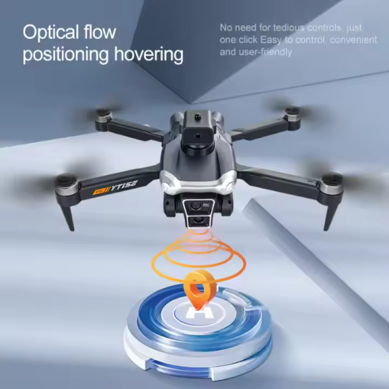Квадрокоптер YT152 - Дрон з безщітковим двигуном, дальністю польоту 100 м, три камери, Wi-Fi 2.4G, функція 360-градусного обходу перешкод, час польоту до 8 хв.