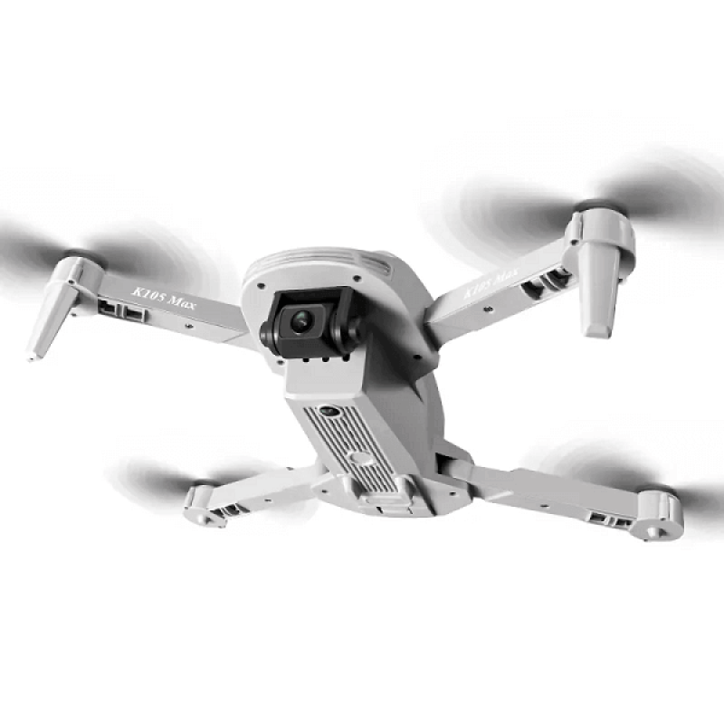 Квадрокоптер RC K105 Max Gray − дрон з 4K і HD камерами, FPV, барометр, уникнення перешкод, 15 хвилин у кейсі