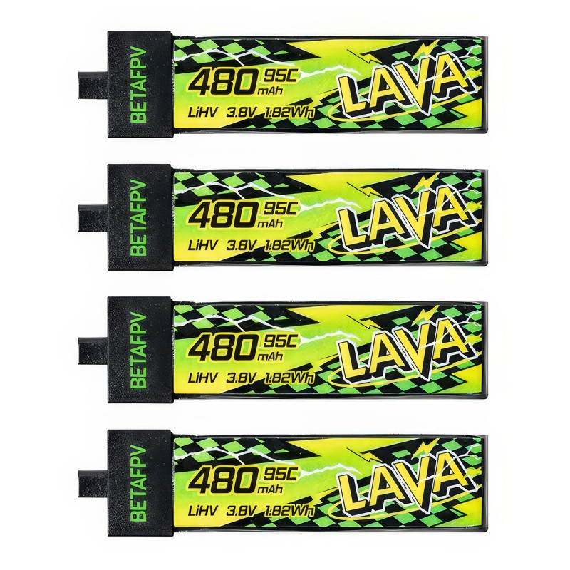 Акумуляторна батарея 4 шт 480 mAh 1S BT2.0 для квадрокоптера BetaFPV Air75, Meteor75 Pro, Cetus Pro (до 5 хвилин польоту)