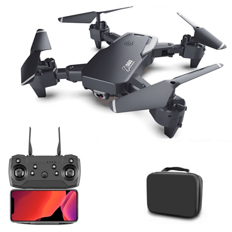 Квадрокоптер RC S60 Pro - дрон з 4K і HD камерами, FPV, барометр, до 20 хвилин в кейсі