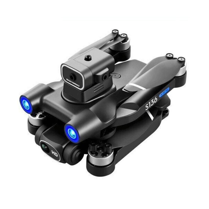 Квадрокоптер RC S136 - дрон з 4K і HD камерами, FPV, GPS, БК мотори, уникнення перешкод, до 1200м, 20 хв в кейсі + злітний майданчик