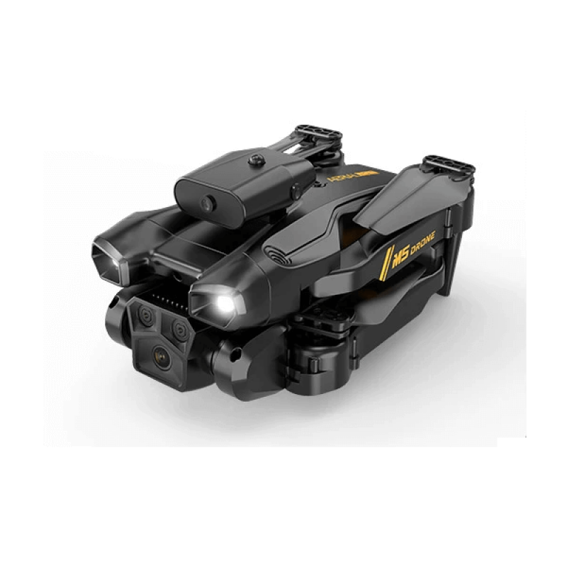 Квадрокоптер RC M5 Black − дрон з 4K і HD камерами, FPV, барометр, уникнення перешкод, 15 хв у кейсі