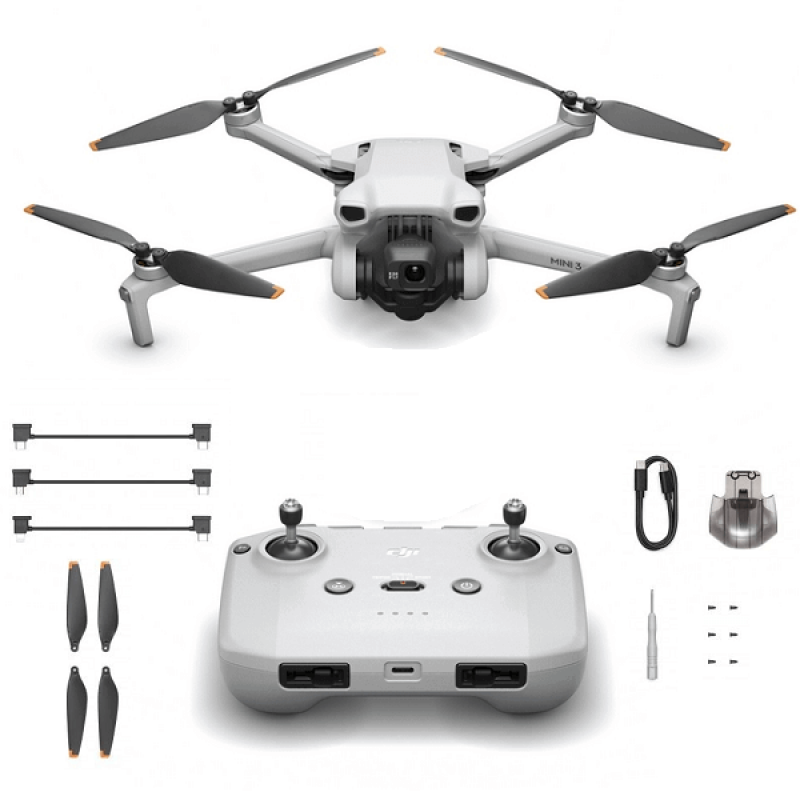 Квадрокоптер DJI Mini 3 (CP.MA.00000584.01) - дрон з 4K камерою, FPV, GPS, БК мотори, до 10 км, 38 хвилин