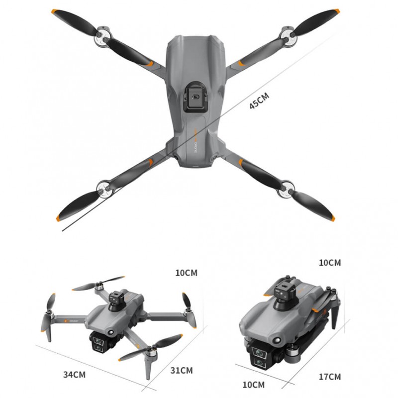 Квадрокоптер L300 Pro Max – дрон з HD-камерою, FPV 5G, GPS та уникненням перешкод, до 500 м, до 28 хвилин у сумці