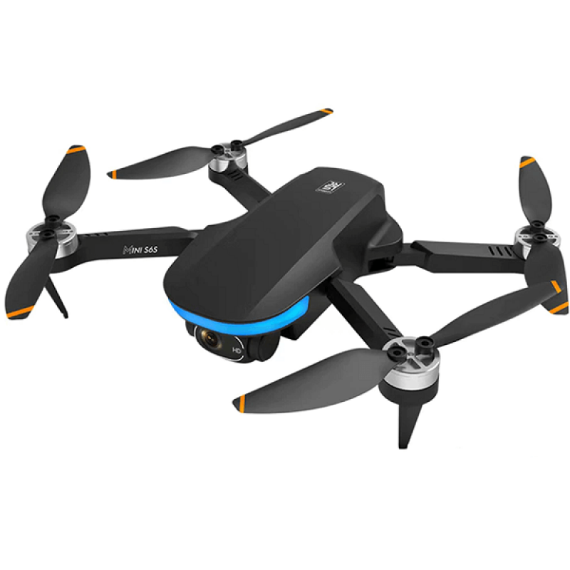 Квадрокоптер LSRC S6S Black - міні-дрон з 4K і HD камерами, FPV, GPS, БК мотори, до 1500м, 25 хвилин в кейсі