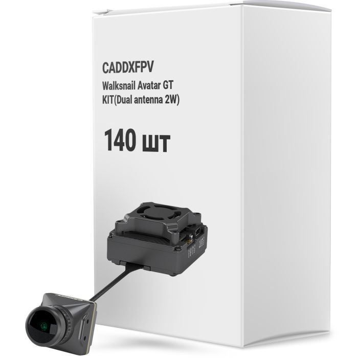Відеосистема FPV CADDXFPV Walksnail Avatar GT KIT(Dual antenna 2W) упаковка 140 шт. (WN12-2W14BBOX140)