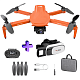 Квадрокоптер LYZRC L500 Pro Orange - дрон з 4K і HD камерами, FPV, GPS, БК мотори, до 1200м, 25 хвилин в кейсі + VR окуляри