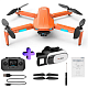 Квадрокоптер LYZRC L700 Pro Orange - дрон з 4K і HD камерами, FPV, GPS, БК мотори, до 1200м, 25 хвилин в кейсі + VR окуляри