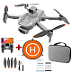Квадрокоптер RC K90 Max Gray − дрон з 4K і HD камерами, GPS, БК мотори, запобігання перешкод, до 1200м, 28 хв у кейсі + злітний майданчик