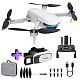 Квадрокоптер LSRC S6S Gray - міні-дрон з 4K і HD камерами, FPV, GPS, БК мотори, до 1500м, 25 хвилин в кейсі + злітний майданчик
